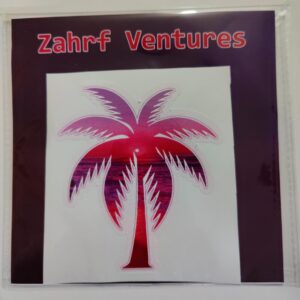 Palm Tree Sunset Vinyl Sticker — Tropical Beach Vibes Decal for Laptop, Water Bottle, Car Window