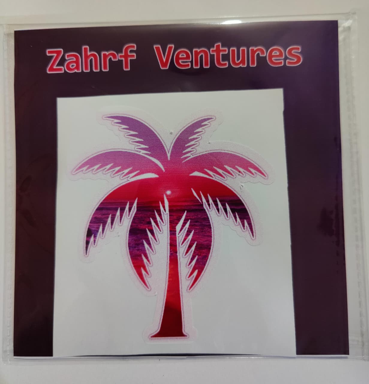 Palm Tree Sunset Vinyl Sticker — Tropical Beach Vibes Decal for Laptop, Water Bottle, Car Window