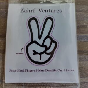 Peace Hand Sign Fingers Vinyl Sticker Decal for Car – 4 Inch Die-Cut Window & Laptop Decal